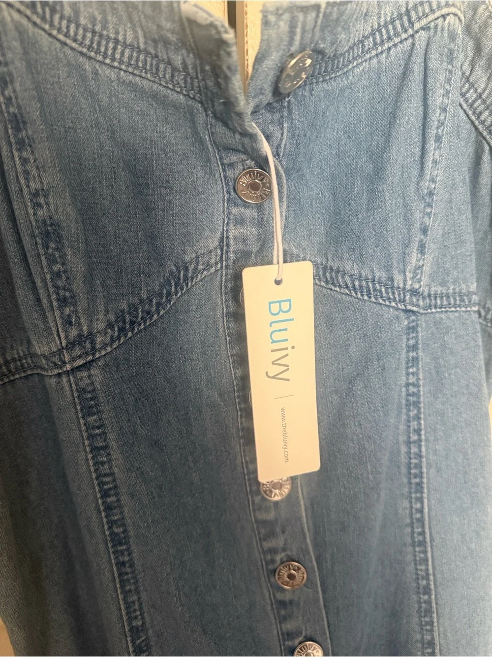 Denim Midi Dress - Picture 5 of 6